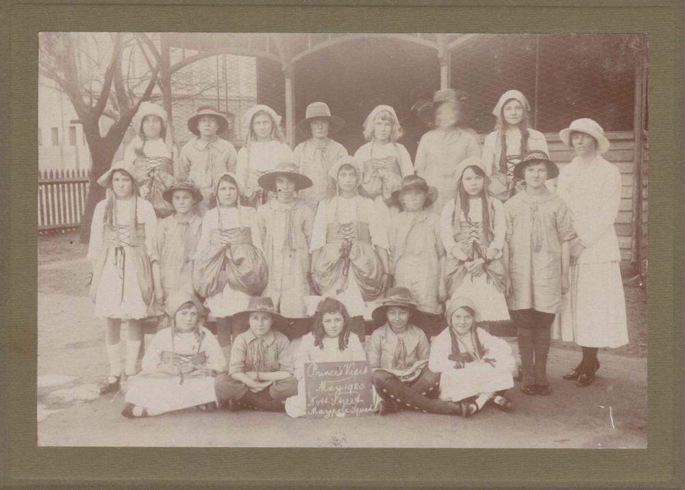 Prince's Visit ~ May 1920 ~ Nott Street Maypole Squad. State Library of Victoria