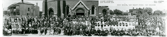 Panorama photograph taken during Liardet Centenary Celbrations at Holy Trinity, November 1939. Port Phillip City Collection