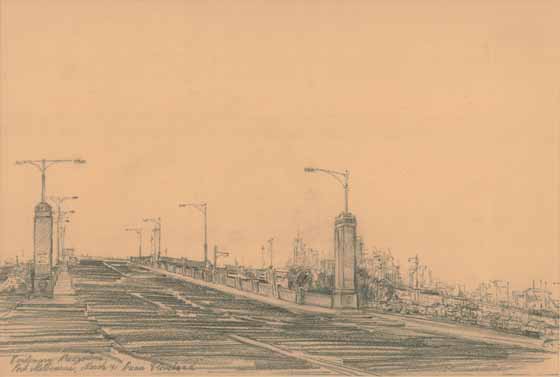 Centenary Bridge, Port Melbourne, March '91 by Brian Cleveland