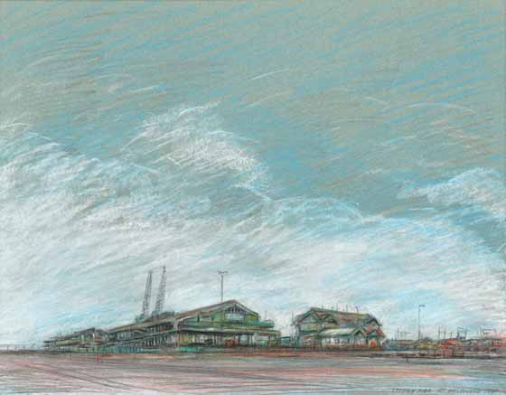 Station Pier, Pt Melbourne, 1991 by Brian Cleveland