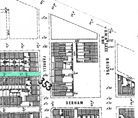 Cambridge Street (highlighted). MMBW Map, 1894