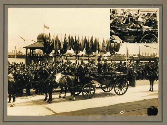 Official welcome of Prince Henry, Duke of Gloucester at Port Melbourne in 1934. PMHPS Collection
